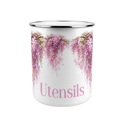 Purely Home Pink Wisteria Kitchen Utensil Holder