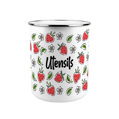 Purely Home Strawberry Flowers Kitchen Utensil Holder from B&Q