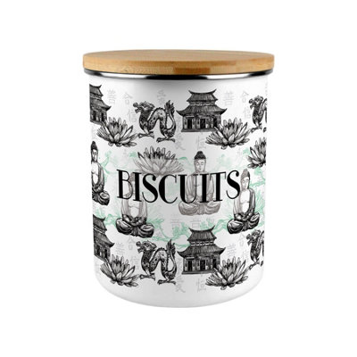 Purely Home Asian Scenery Extra Large Biscuit Tin - Multicoloured - Image 3