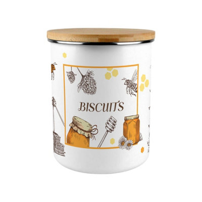 Purely Home Honey Bee Farm Extra Large Biscuit Tin from B&Q