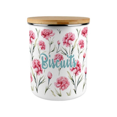Purely Home Pink Carnations Extra Large Biscuit Tin - Pink - Image 3