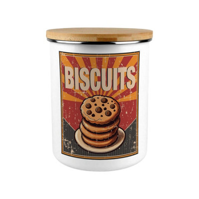 B&Q -  Red Retro Extra Large Biscuit Tin