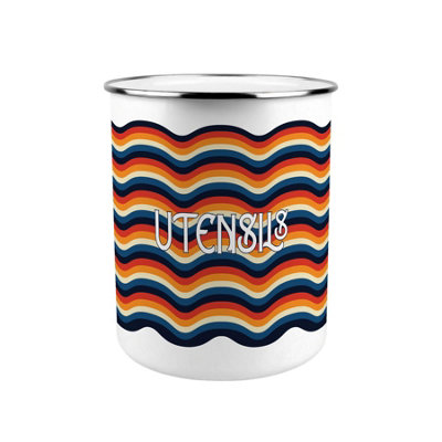 Purely Home Colourful Retro Wave Kitchen Utensil Holder from B&Q