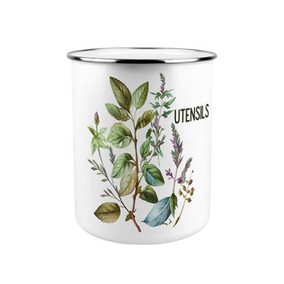 Purely Home Watercolour Herbs Kitchen Utensil Holder from B&Q