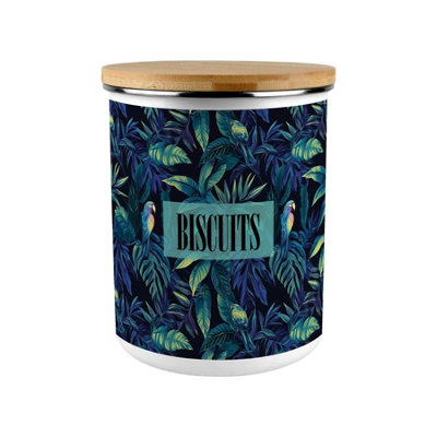 Purely Home Tropical Parrots Extra Large Biscuit Tin from B&Q