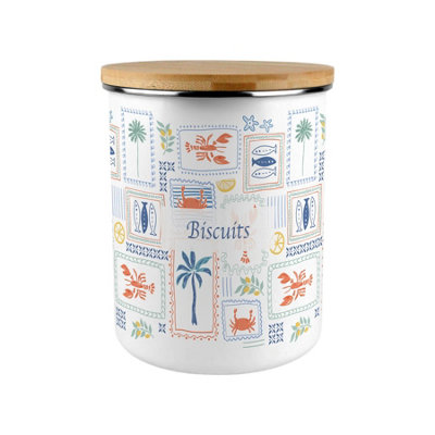 Purely Home Mediterranean Summer Extra Large Biscuit Tin from B&Q