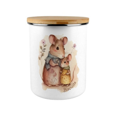 Purely Home Mouse Family Extra Large Biscuit Tin from B&Q