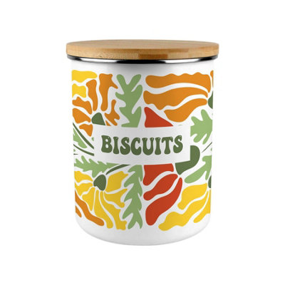 B&Q -  Retro Flowers Extra Large Biscuit Tin