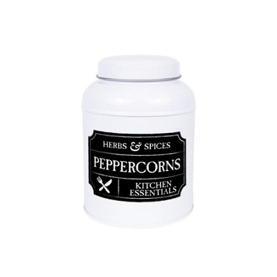 Purely Home Mixed Herbs Canister - Black Chalkboard-Style Small Kitchen Storage Tin - Peppercorns / 110G - Image 3