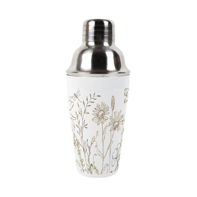 B&Q -  Stainless Steel Cocktail Shaker & Strainer 550MlGold Field Meadow