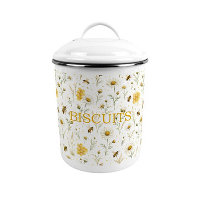 Purely Home Bee Meadow Large Biscuit Storage Tin - Yellow - Image 3
