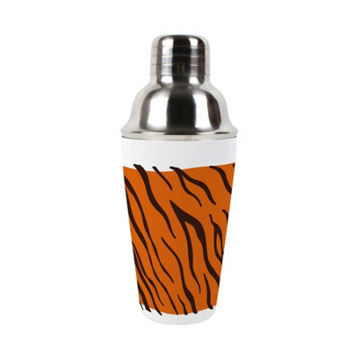 B&Q -  Stainless Steel Cocktail Shaker & Strainer 550MlWild Tiger Print