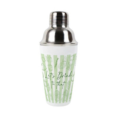 B&Q -  Stainless Steel Cocktail Shaker & Strainer 550MlDrink To ThatGreen