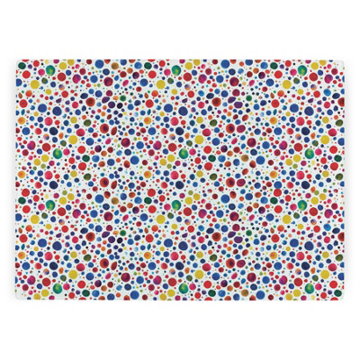 Colourful Dots Worktop Saver - Large Textured Glass Kitchen Chopping Board - Image 3