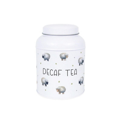 B&Q -  Spring Sheep Decaf Tea CanisterSmall Domed Lid Kitchen Storage Tin - Image 4
