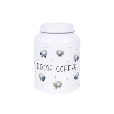Purely Home Spring Sheep Storage Canister - Small Domed Lid Kitchen/Home Tin - Decaf Coffee - Image 3