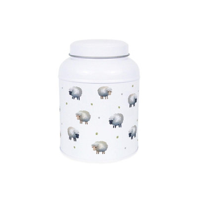Spring Sheep Canister - Small Domed Lid Kitchen Storage Tin Gift - Image 3
