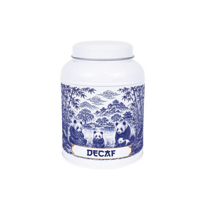 Bamboo Forest Pandas Decaf Canister - Small Domed Lid Kitchen Storage Tin Gift - Image 3