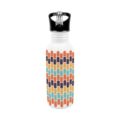 Purely Home Wavy Tiles Metal Canteen Water Bottle - Multi - Image 3