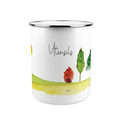 English Landscapes Utensil Holder - XL Metal Storage Pot for Kitchen Counter - Image 2
