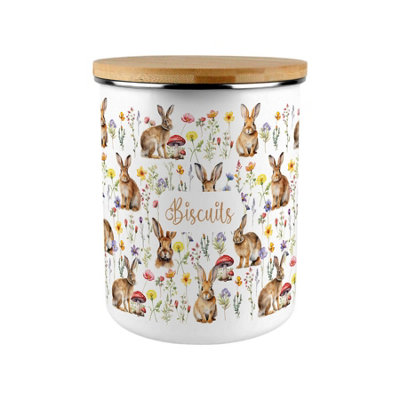 B&Q -  Wild Meadow Rabbits Extra Large Biscuit Tin - Image 4
