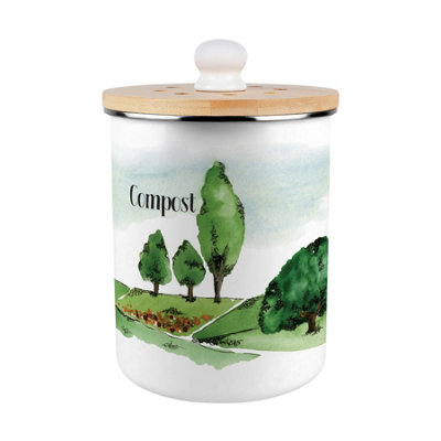 Purely Home British Landscapes Compost Caddy - Metal 2L Decorative Kitchen Food Waste Bin - Multicoloured - Image 3