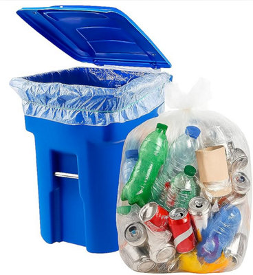 Sunrise Packaging 25 X Clear Heavy Duty 120L  Compactor Sacks Bin Liners 22X33X47 Inch from B&Q