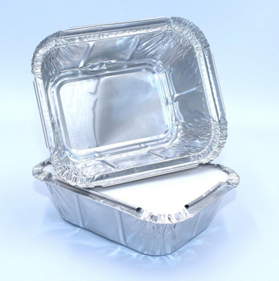 Sunrise Packaging 100 X Extra Small Aluminium Foil Containers With Lids 250Ml Leak Resistant Food Trays from B&Q