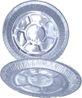 Sunrise Packaging 10 Round Foil Pie Plates 169mm Aluminium Flan Dishes For Baking Pies Tarts And Quiches from B&Q
