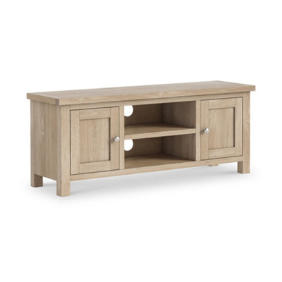 Farro Washed Oak 120Cm Large Tv UnitFully AssembledPainted With Oak Top By Roseland Furniture from B&Q