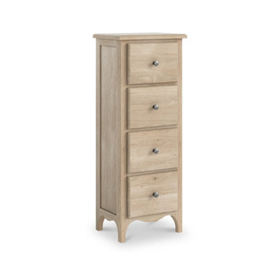 Celine Washed Oak 4 Drawer Tallboy Chest Fully AssembledBy Roseland Furniture from B&Q