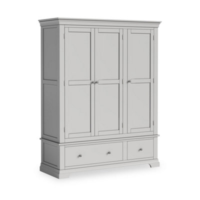 Colette Grey Triple Wardrobe With 2 DrawersBy Roseland Furniture from B&Q
