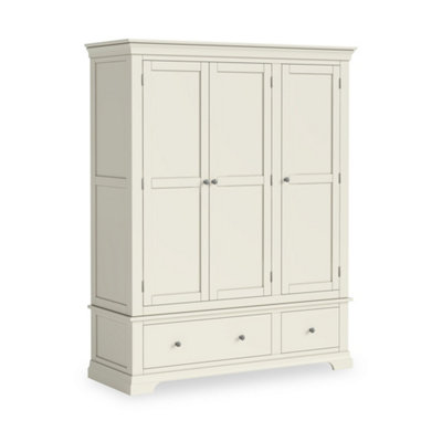 Colette Cream Triple Wardrobe With 2 DrawersBy Roseland Furniture from B&Q