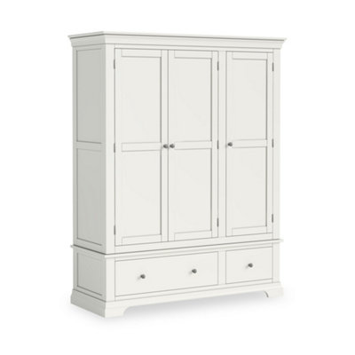 Colette White Triple Wardrobe With 2 DrawersBy Roseland Furniture from B&Q