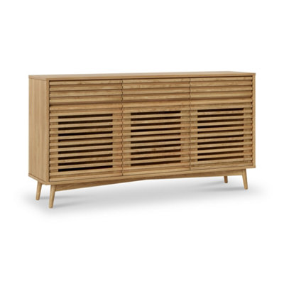 Kari Light Oak 3 Drawer 3 Door Sideboard CabinetBy Roseland Furniture from B&Q