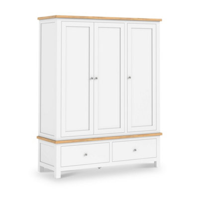 Farro Xl White Triple Wardrobe With 2 DrawersBy Roseland Furniture from B&Q