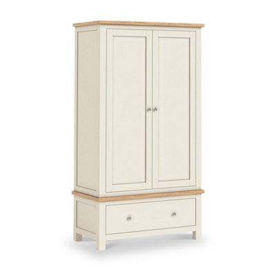Farro Xl Cream Double Wardrobe With DrawerBy Roseland Furniture from B&Q