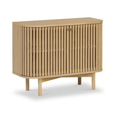 Finch Oak Slatted Small Sideboard By Roseland Furniture from B&Q