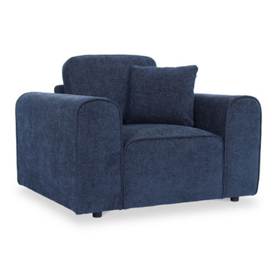 Hugo Deep Blue ArmchairFully Assembled By Roseland Furniture from B&Q