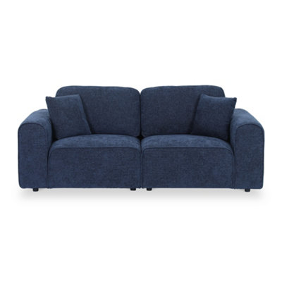 Hugo Deep Blue 3 Seater SofaFully Assembled By Roseland Furniture from B&Q