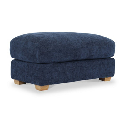 Cloud Deep Blue FootstoolFully Assembled By Roseland Furniture from B&Q