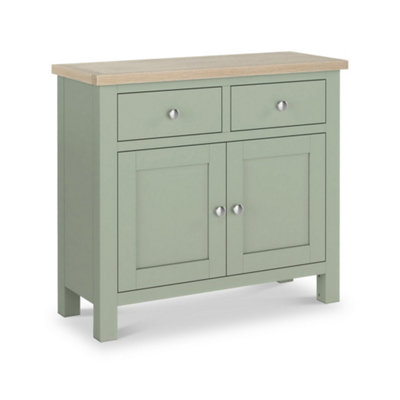 Farro Sage Small Sideboard With Washed Oak TopFully AssembledBy Roseland Furniture from B&Q