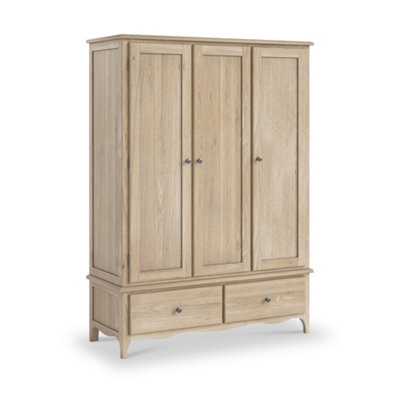 Celine Washed Oak Triple Wardrobe With 2 DrawersBy Roseland Furniture from B&Q