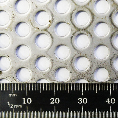 The Mesh Company Aluminium 5mm Round Hole 1.5mm Thick Perforated Metal250 X 500mm from B&Q