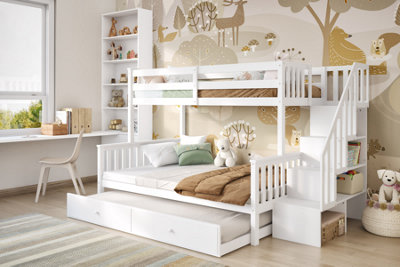 Flair Tag White Triple Sleeper Bunk Bed With Trundle - Image 6