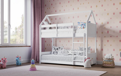 Flair Plation White Shorty Low Play House Bunk Bed - Image 6