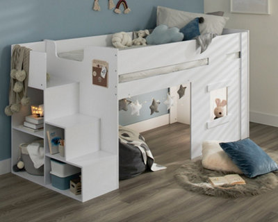 Flair White Marlowe Staircase Mid Sleeper With Storage - Single - Image 3