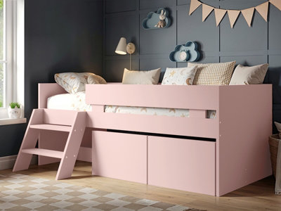 Flair Logan Single 2 Drawer Pink Low Sleeper Bed - Image 6