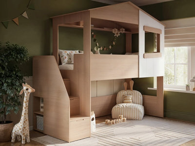 Flair Dreamland House Staircase Midsleeper Oak from B&Q