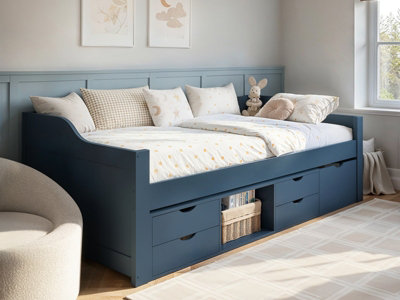 Flair Blair Low Sleeper Bed With Storage - Blue - Image 7